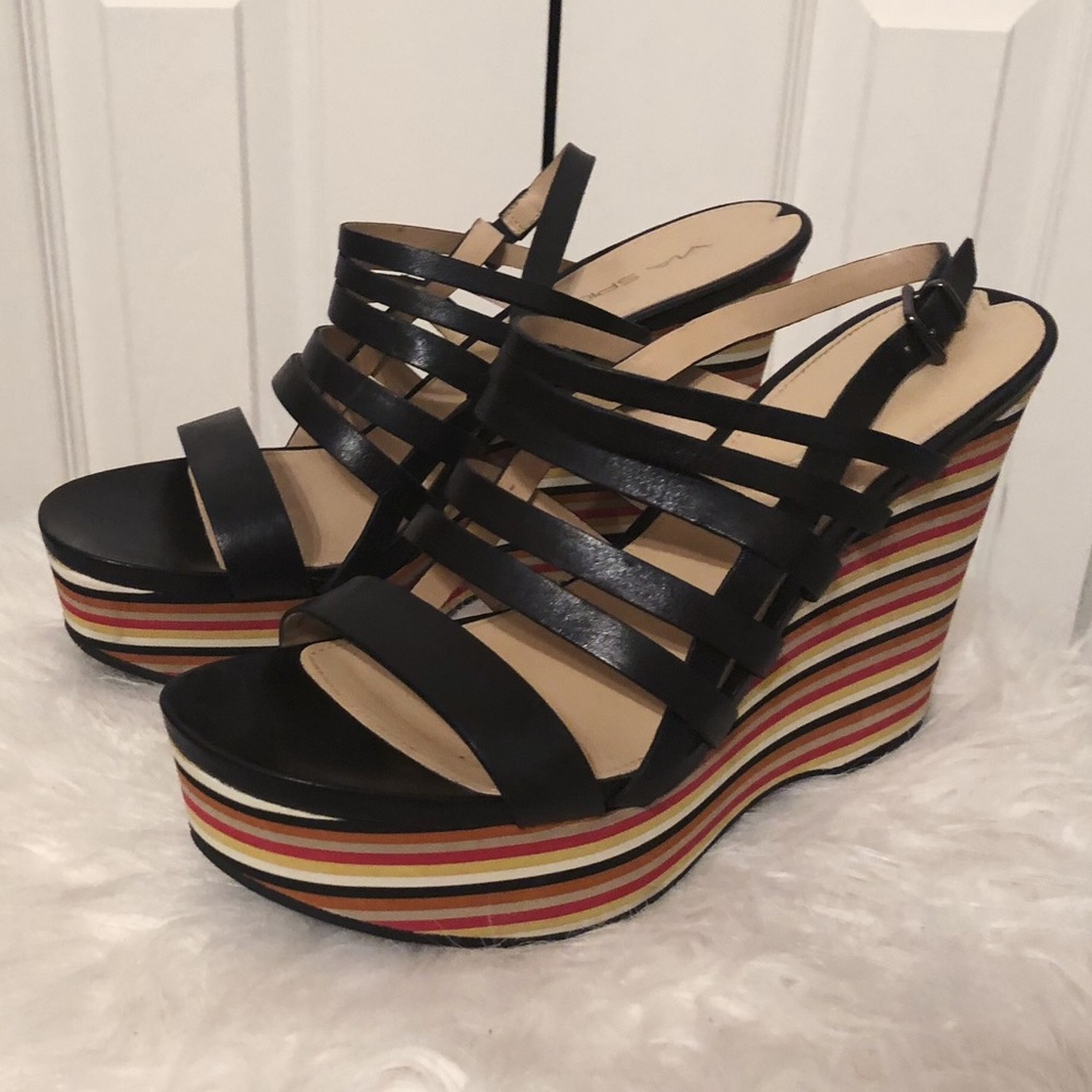 Via Spiga Stacked Multi-Colored Wedges
